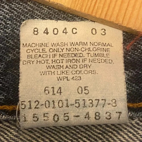 Levi's 505 2001 Y2K Vintage Dark Washed Low Rise Straight Leg Jeans, 12 Mis M - Picture 7 of 8